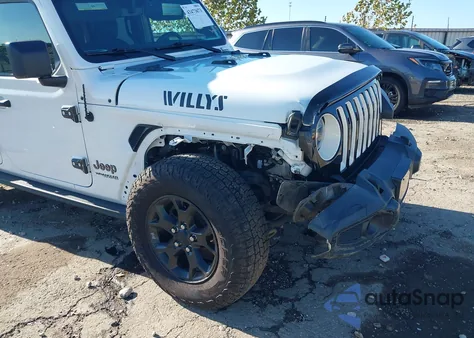 2021 Jeep Wrangler Unlimited Willys 4X4 из США, поврежденный, VIN 1C4HJXDG4MW689351